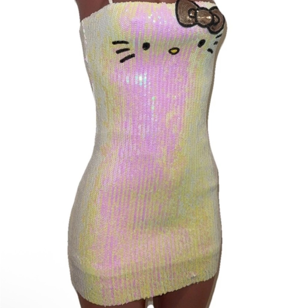Forever 21 Sequin Mini Dress - Pink and Yellow